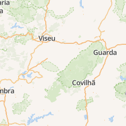 Map of Portugal showing the location of Viseu and Covilhã.
